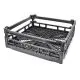 FriesRack System 500 Spl-Grundkorb 5050 cm mit schwarzem Korpus und schwarzem Toprahmen. Durchbrochene Bauweise fr Tassen, Schsseln oder Kchenutensilien. Efficient-Wash-Design+ fr optimale Wasserverteilung. Stapelbar mit NK, UK und P-18-12.