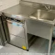 Anwendungsbeispiel Chromonorm Edelstahl Sp�lcenter mit unterbauf�higer Gewerbesp�lmaschine unter der Abtropffl�che - Sp�lmaschine nicht im Lieferumfang, offenes Untergestell ohne Zwischenboden erforderlich