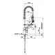 Profi Vorsp�lbrause kurz - Auslaufhahn 195mm - Einlochmischbatterie TM1L