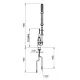 Profi Vorsp�lbrause hoch - Auslaufhahn 225mm - Einlochmischbatterie TM1L