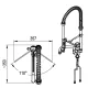 Profi Vorsp�lbrause hoch - Auslaufhahn 225mm - Einlochmischbatterie TM1L