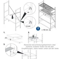 Hupfer Aluminium Regal N12-GA-FL600 T-500 B-1100