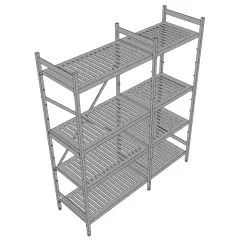 Hupfer Edelstahl Regal N25-RA-FL-600 kg T-600 B-1575
