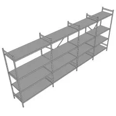 Hupfer Edelstahl Regal N25-BA-FL-600 kg T-500 B-4325