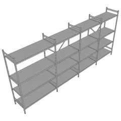 Hupfer Edelstahl Regal N25-BA-FL-600 kg T-500 B-4125