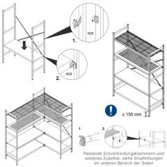 Hupfer Edelstahl Regalboden N25 T-50-B 1200 mm