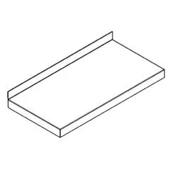 Hupfer Edelstahl Auflage Wandbord 25-06