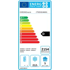 Chromonorm Edelstahl Bckerei Tiefkhltisch - 2 Tren - TPAK