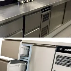 Chromonorm Edelstahl Tiefkhltisch - 1 Tr - 4 Schubladen - TPHK