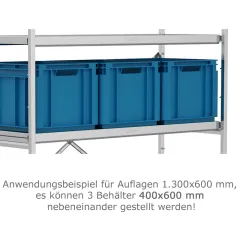 Hupfer Edelstahl Regalboden N5 T-60-B 1.300 mm