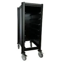 Schwarzer Black Cafeteria oder Kantinen Tablettabraeumwagen fr 7 x Tablett und fr Tablettgroesse Gastronorm-1/1 - 530x325 mm