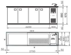 K&M Holland Getrnke Khltheke MM270-4T-1B