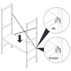 Hupfer Aluminium Regalrost N20 T-60-B 1200 mm