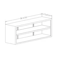 Edelstahl Wandhngeschrank WHSO - 2000x400 mm