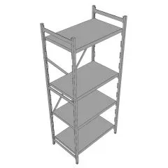 Hupfer Aluminium Regal N20-GA-FL600 T-400 B-800