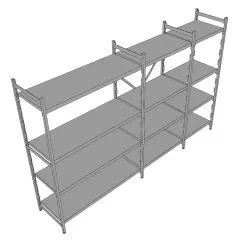 Hupfer Aluminium Regal N20-GA-FL600 T-600 B-2850
