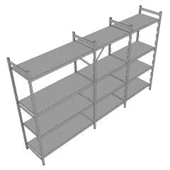 Hupfer Aluminium Regal N20-GA-FL600 T-600 B-2950