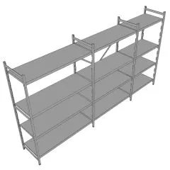 Hupfer Aluminium Regal N20-GA-FL600 T-600 B-3350