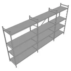 Hupfer Aluminium Regal N20-GA-FL600 T-600 B-3550