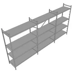 Hupfer Aluminium Regal N20-GA-FL600 T-600 B-3750