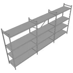 Hupfer Aluminium Regal N20-GA-FL600 T-600 B-3850