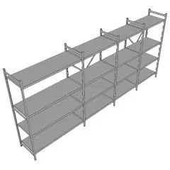 Hupfer Aluminium Regal N20-GA-FL600 T-600 B-4025