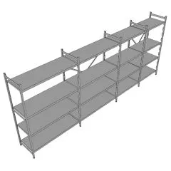 Hupfer Aluminium Regal N20-GA-FL600 T-600 B-4425