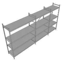 Hupfer Aluminium Regal N12-GA-FL600 T-600 B-3550