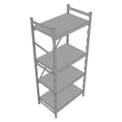 Hupfer Aluminium Regal N12-GA-FL600 T-500 B-800