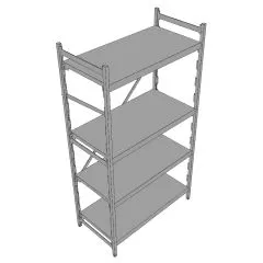 Hupfer Aluminium Regal N12-GA-FL600 T-500 B-1000