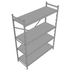 Hupfer Aluminium Regal N12-GA-FL600 T-500 B-1400