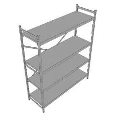 Hupfer Aluminium Regal N12-GA-FL600 T-500 B-1500