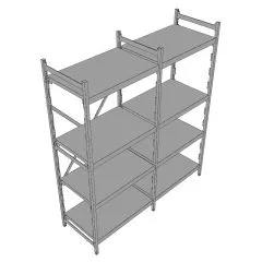 Hupfer Aluminium Regal N12-GA-FL600 T-500 B-1575