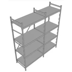 Hupfer Aluminium Regal N12-GA-FL600 T-500 B-1675