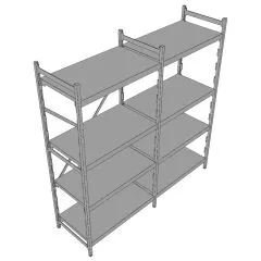 Hupfer Aluminium Regal N12-GA-FL600 T-500 B-1775