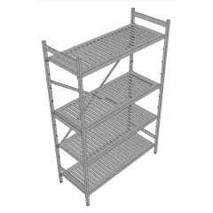 Hupfer Edelstahl Regal N5-RA-FL-600 kg T-300 B-1200