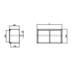 Chromonorm Edelstahl Hngeschrank mit Schiebetren 12-04