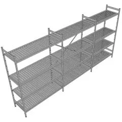 Hupfer Edelstahl Regal N5-RA-FL-600 kg T-600 B-3750