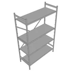 Hupfer Edelstahl Regal N5-BA-FL-600 kg T-300 B-1200