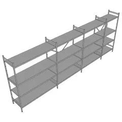 Hupfer Edelstahl Regal N5-BA-FL-600 kg T-300 B-4925