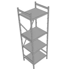 Hupfer Edelstahl Regal N5-GA-FL600 T-600 B-600