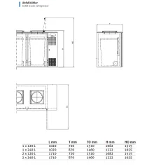 Chromonorm Abfallkhler fr 2x120-Liter-Behlter