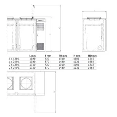 Chromonorm Abfallkhler fr 2x240-Liter-Behlter