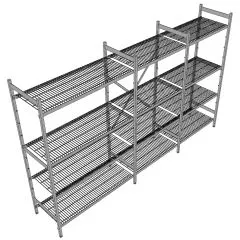 Hupfer Edelstahl Regal N5-DR-FL-600 kg T-400 B-2950