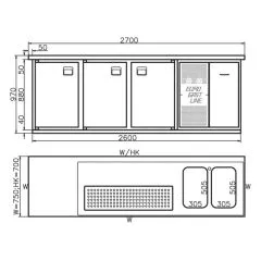 K&M Holland Getrnke Khltheke EGL-Vario - 270-2T-1S-2B