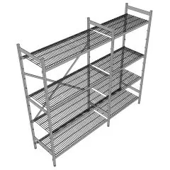 Hupfer Edelstahl Regal N5-DR-FL-600 kg T-500 B-2075
