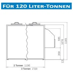 K&M Holland Mllkhler 2x120l Tonne - KC1190CN