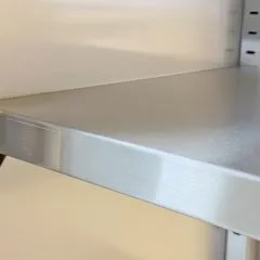 CAT-Edelstahl Hochschrank Schiebetren einseitig - Tiefe 60cm CAT-HSE-06-10-18