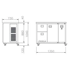 K. & M. Holland Bier Mobiltheke MT-2Z mit 1xTr und 1xSchubladenabteil
