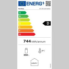 NordCap Glastrkhlschrank COOL CD 350 LED BLACK